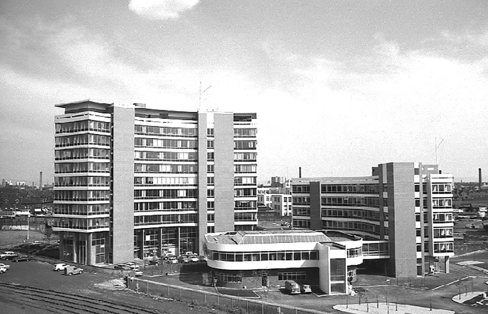 View from rear, 1970.