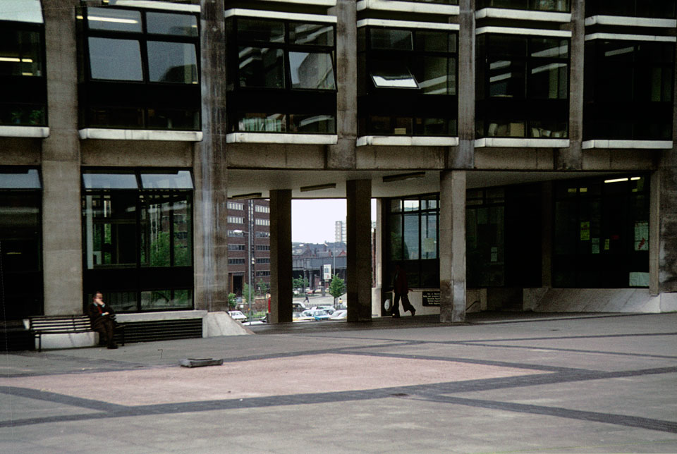 View through to Crown Square. Prior to extension to Crown Court.