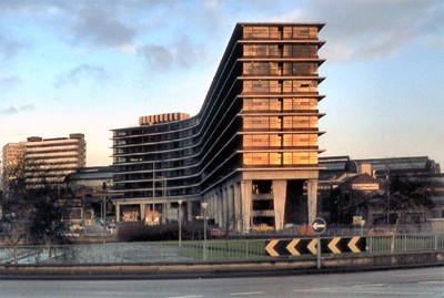 View from south, prior to the construction of the second phase of Mancunian Way