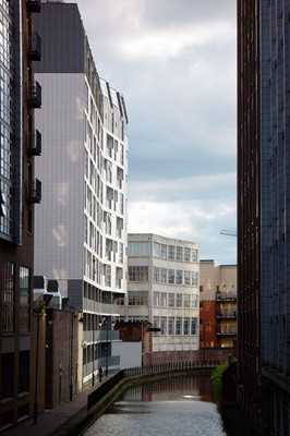 Rear facade to canal. View from Oxford Street.